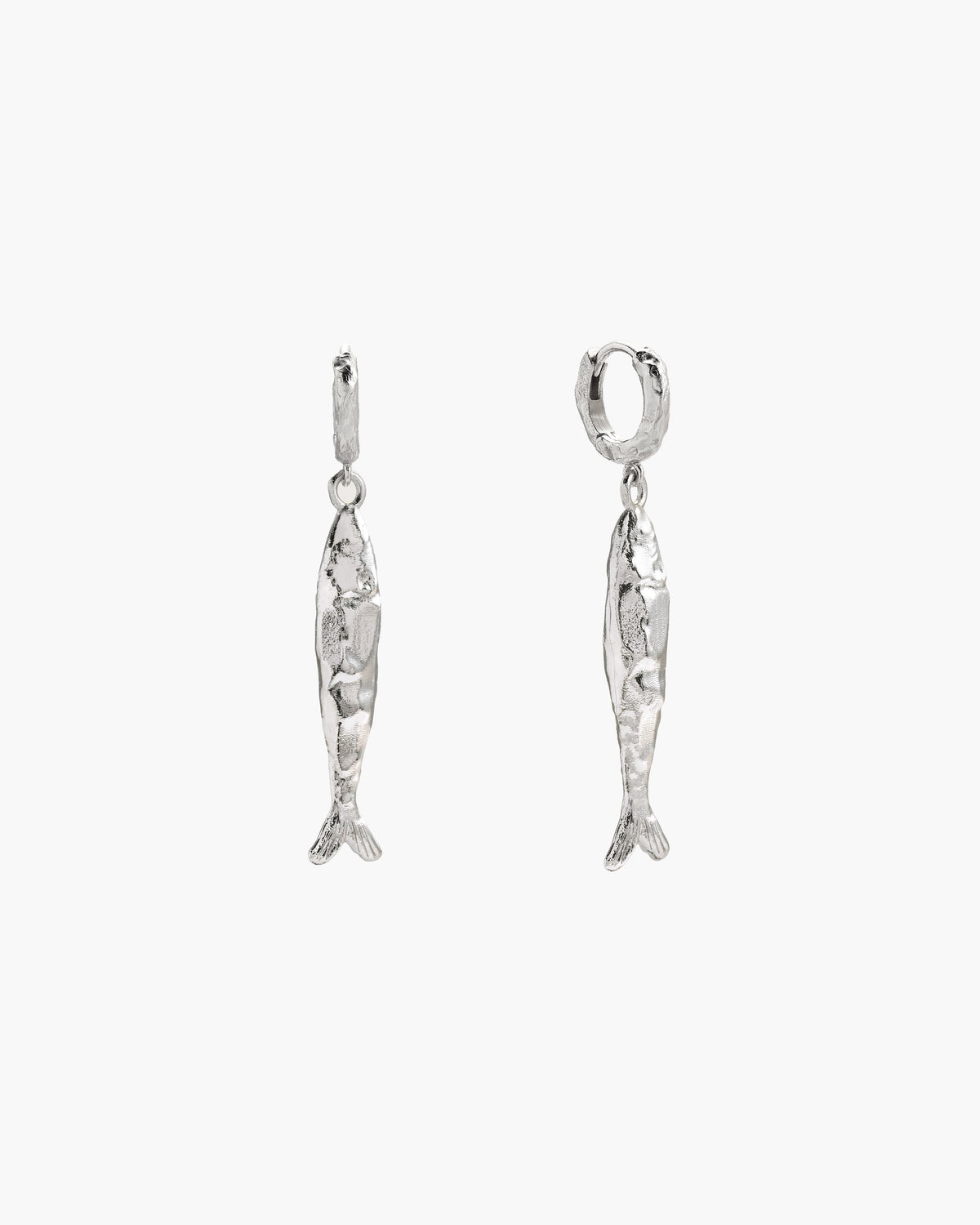 Silver Anchovy Earrings