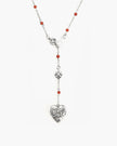 Carnelian Veil Lariat Necklace