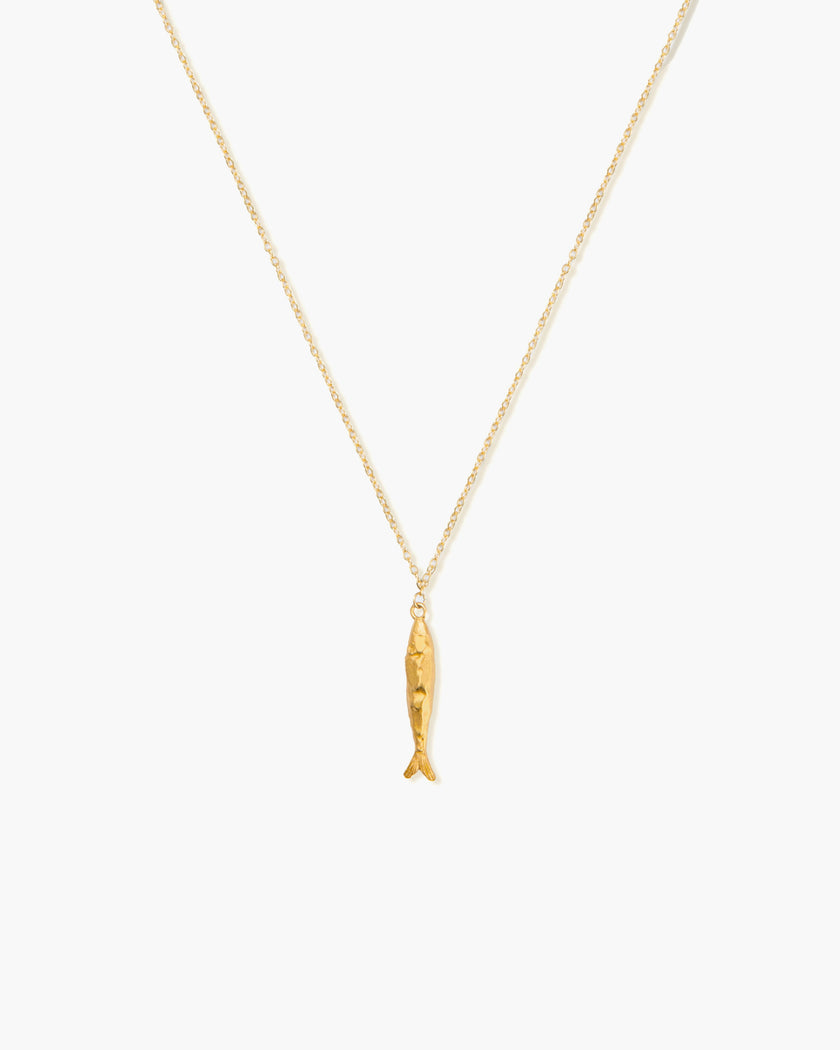 Silver Anchovy Necklace