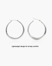 Orin Large Hoop Earrings in Silver