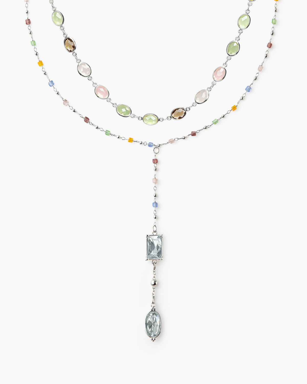 Celestial Lariat Necklace in Silver