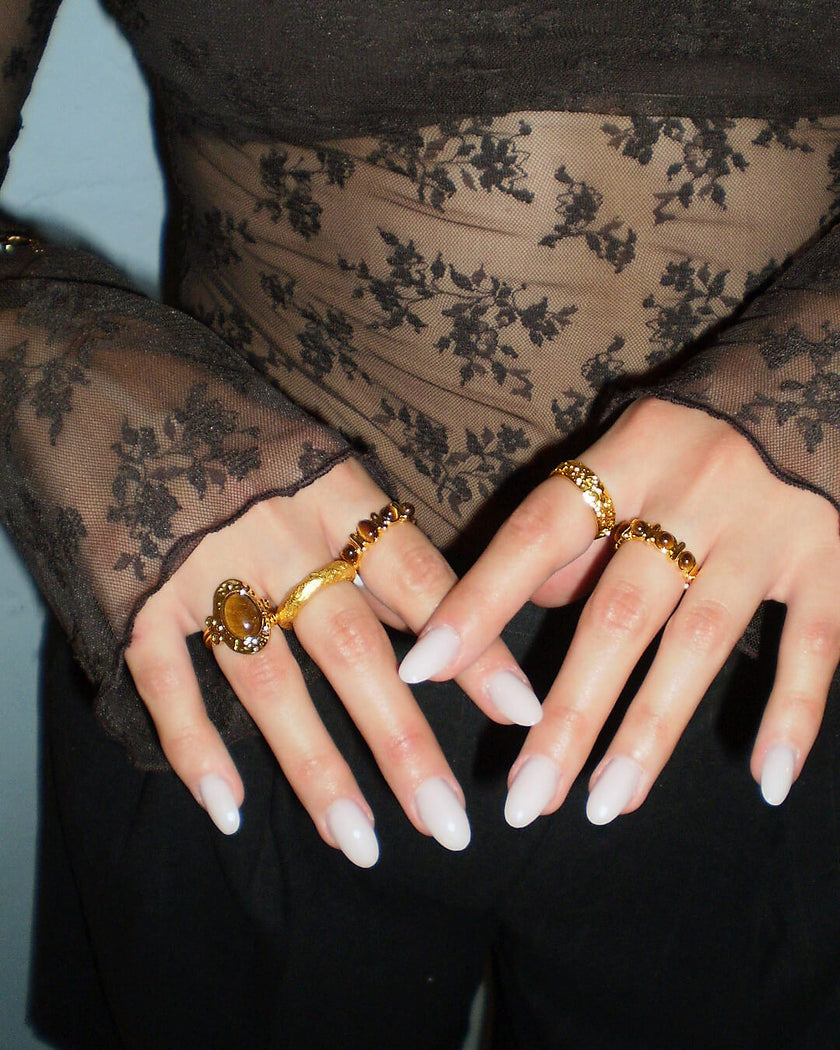 Tiger's Eye Band Ring