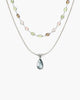 Waterdrop & Whimsical Romance Stone Necklace Set in Silver