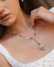 Carnelian Veil Lariat Necklace