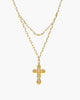 Everette Cross Necklace in Gold