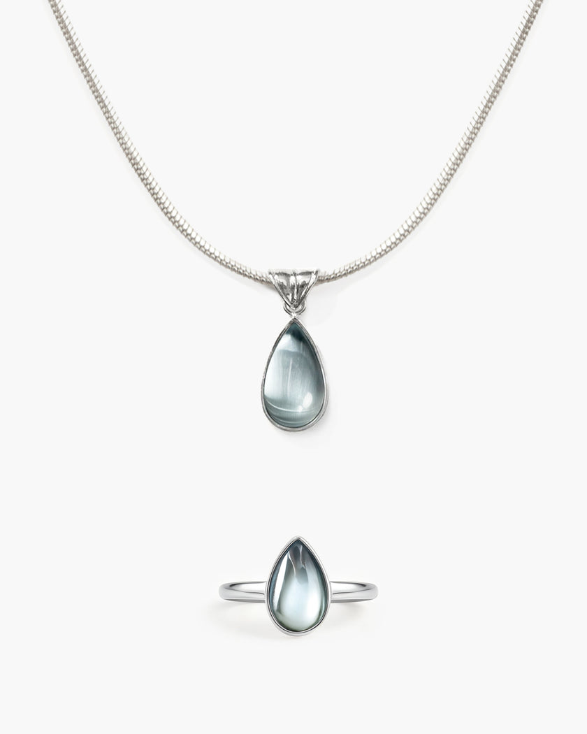Waterdrop Ring in Marine Blue