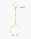 Golden Hojas Coin Hand Chain Bracelet