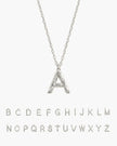 Textured Initial Letter Necklace