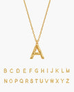 Textured Initial Letter Necklace