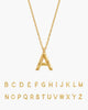 Textured Initial Letter Necklace